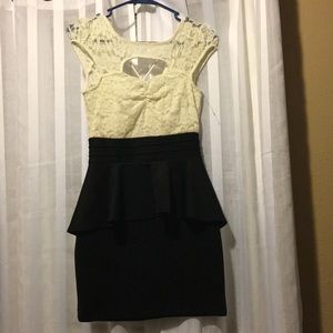 Black and cream dress